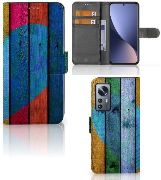 Bookcase Mobile Xiaomi 12 | 12X Coque Smartphone Wood Coeur