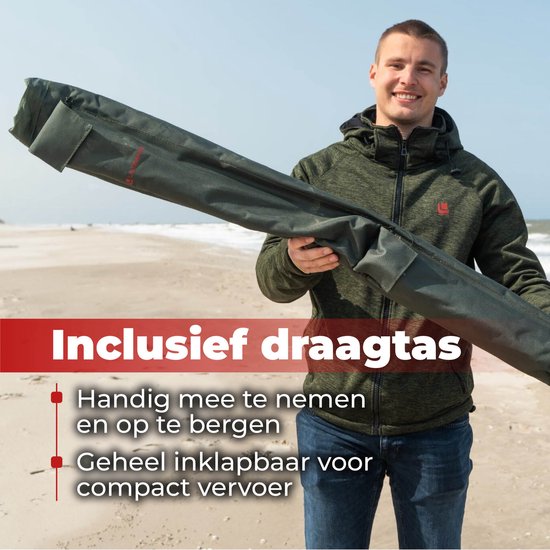 Ultimate XL Beach Pod - 3-Potige Strandsteun - 2 Hengels - Inclusief Draagtas van Merkloos — afbeelding 4