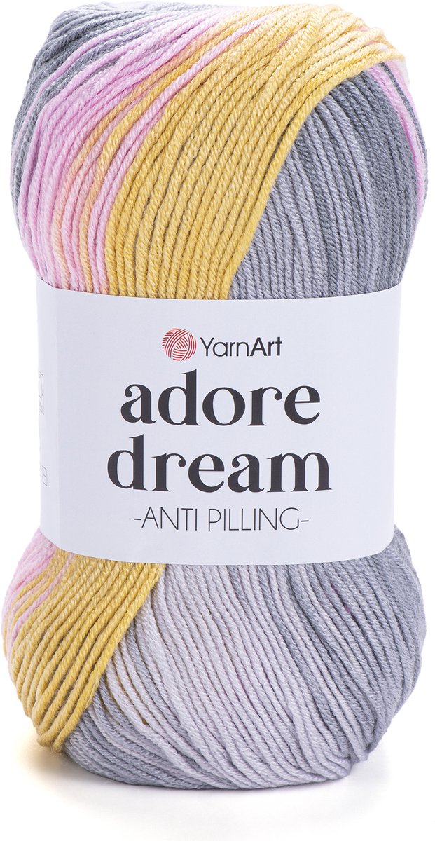 YarnArt Adore Dream – Anti-Pilling Acryl Garen met Kleurverloop – Zacht & Kleurvast – Ideaal voor Kleding en Accessoires - Kleur 1064
