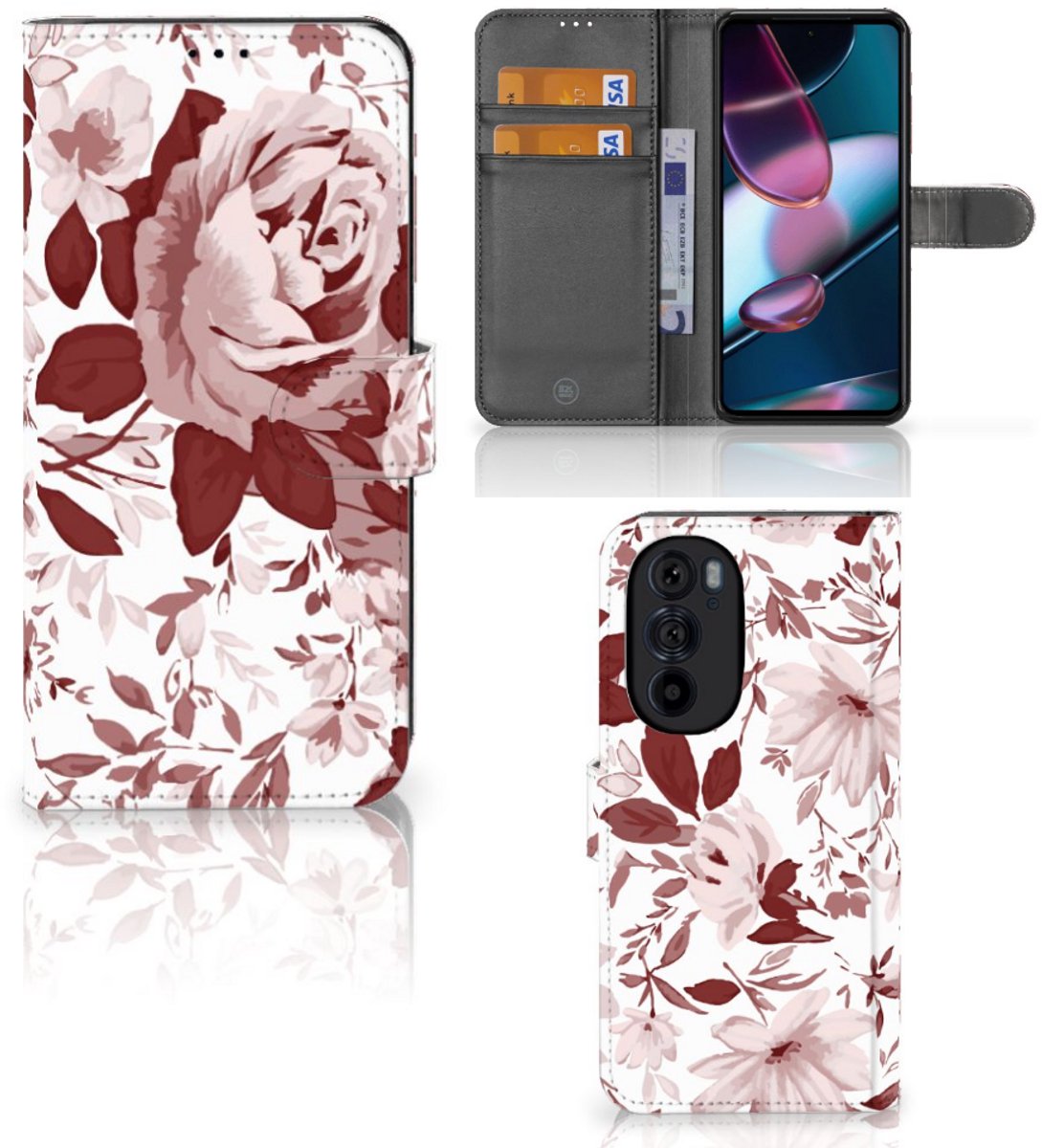 Hoesje Motorola Edge 30 Pro Watercolor Flowers