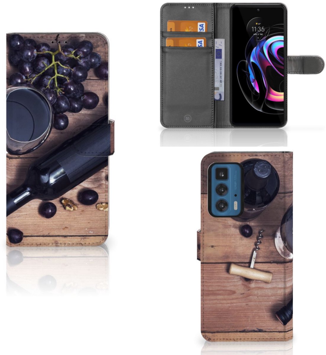 Motorola Edge 20 Pro Book Cover Wijn