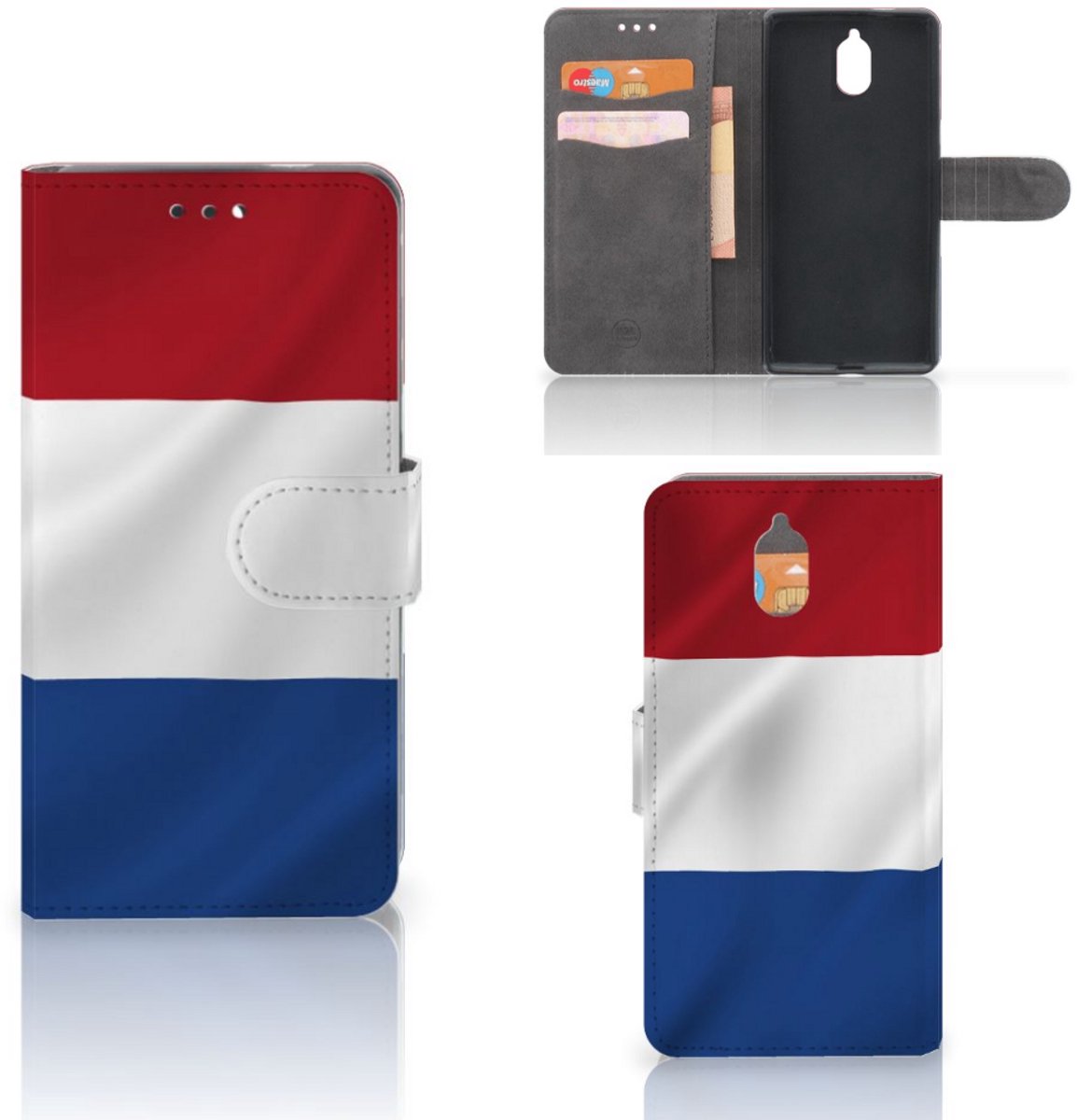 Nokia 3.1 (2018) Bookstyle Case Nederlandse Vlag