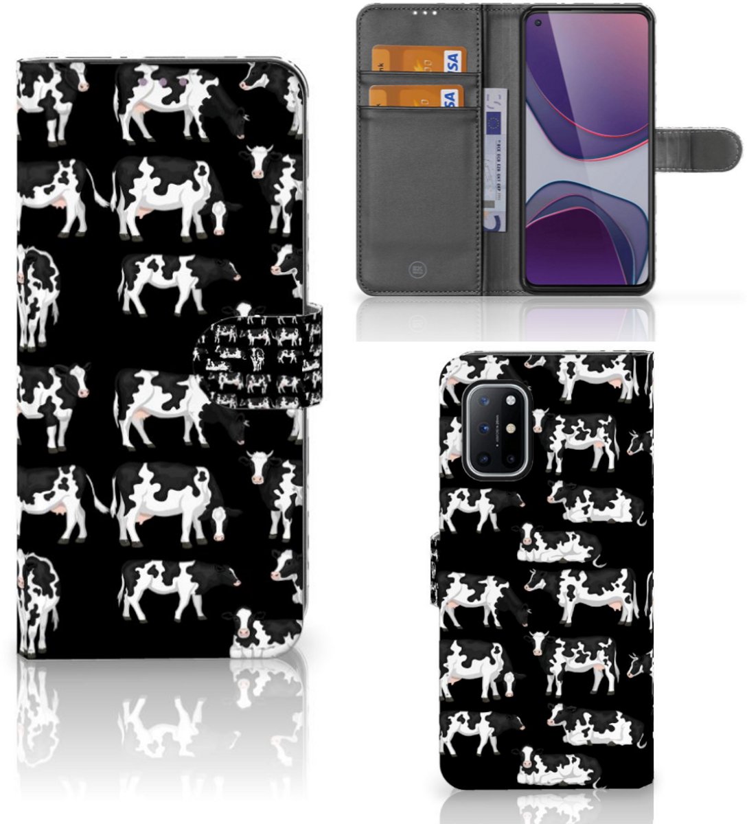 OnePlus 8T Telefoonhoesje met Pasjes Koetjes