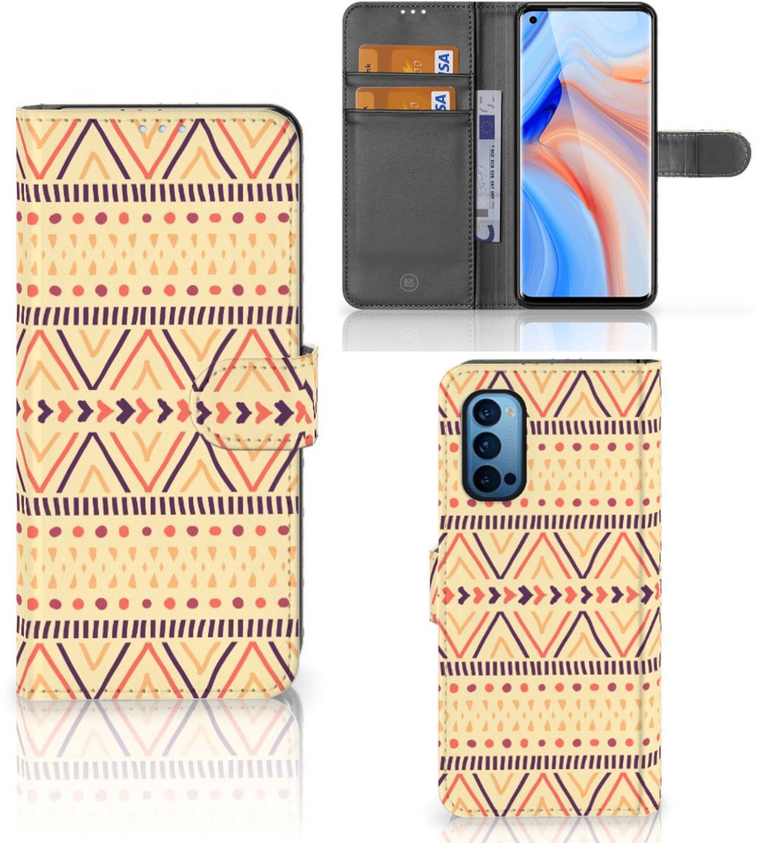 OPPO Reno 4 Pro 5G Telefoon Hoesje Aztec Yellow