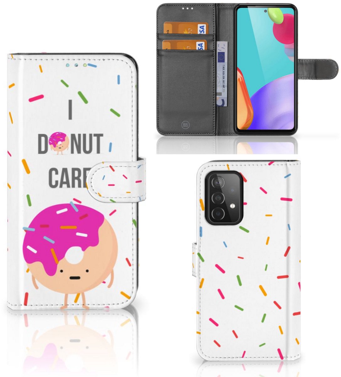 Samsung Galaxy A52 Book Cover Donut Roze