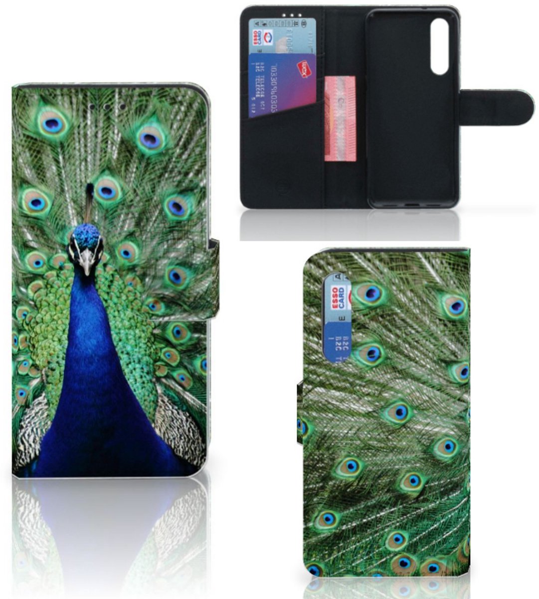 Xiaomi Mi 9 SE Telefoonhoesje met Pasjes Pauw