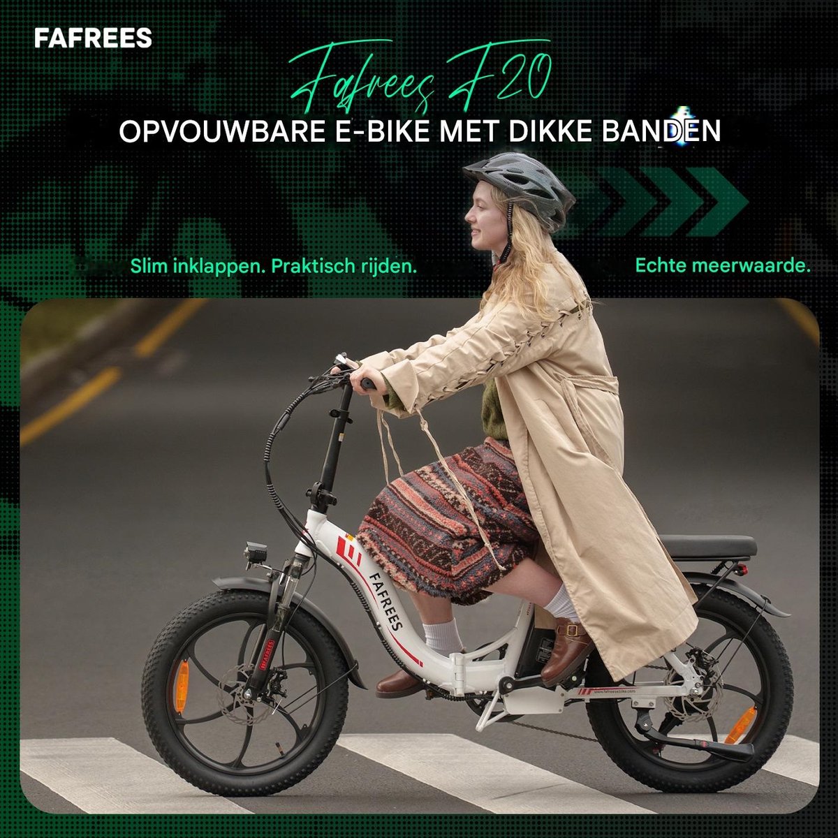 Fafrees F20 Elektrische Vouwfiets | E-Bike| 20 x 3.0 Inch Dikke Banden | 36V 18Ah Lithium Accu | 250 W Motor | Maximaal 25/u | Maximaal bereik 130km | Shimano 7 versnellingen | 20 Inch opvouwbare City Commuter E-Bike | Zwart – foto 7