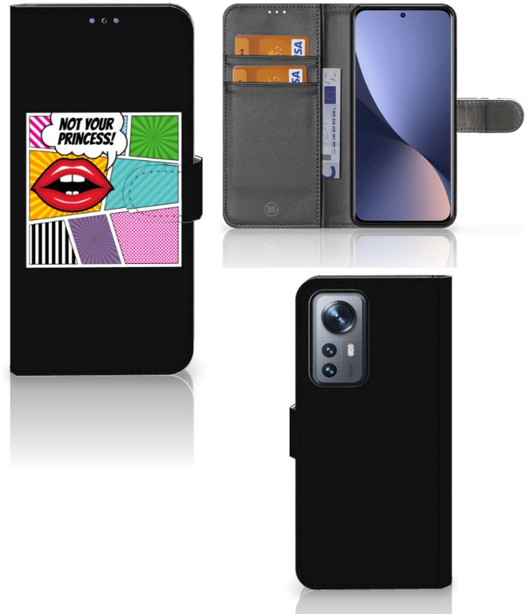 Xiaomi 12 Pro Wallet Case met Pasjes Popart Princess
