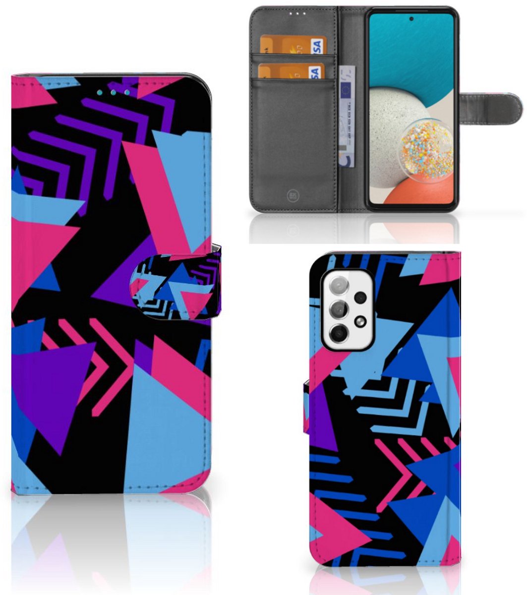 Book Case voor Samsung Galaxy A73 5G Book Case Funky Triangle