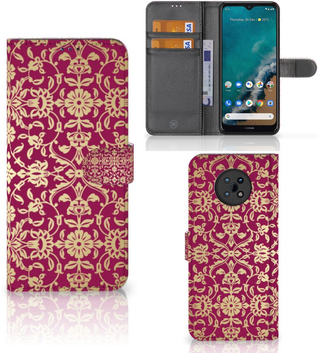 Wallet Case Nokia G50 Barok Pink