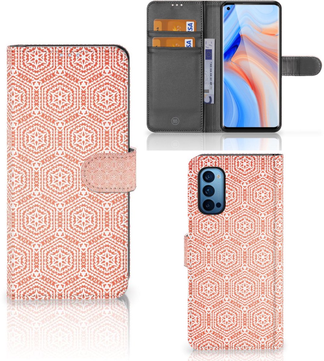 OPPO Reno 4 Pro 5G Telefoon Hoesje Pattern Orange