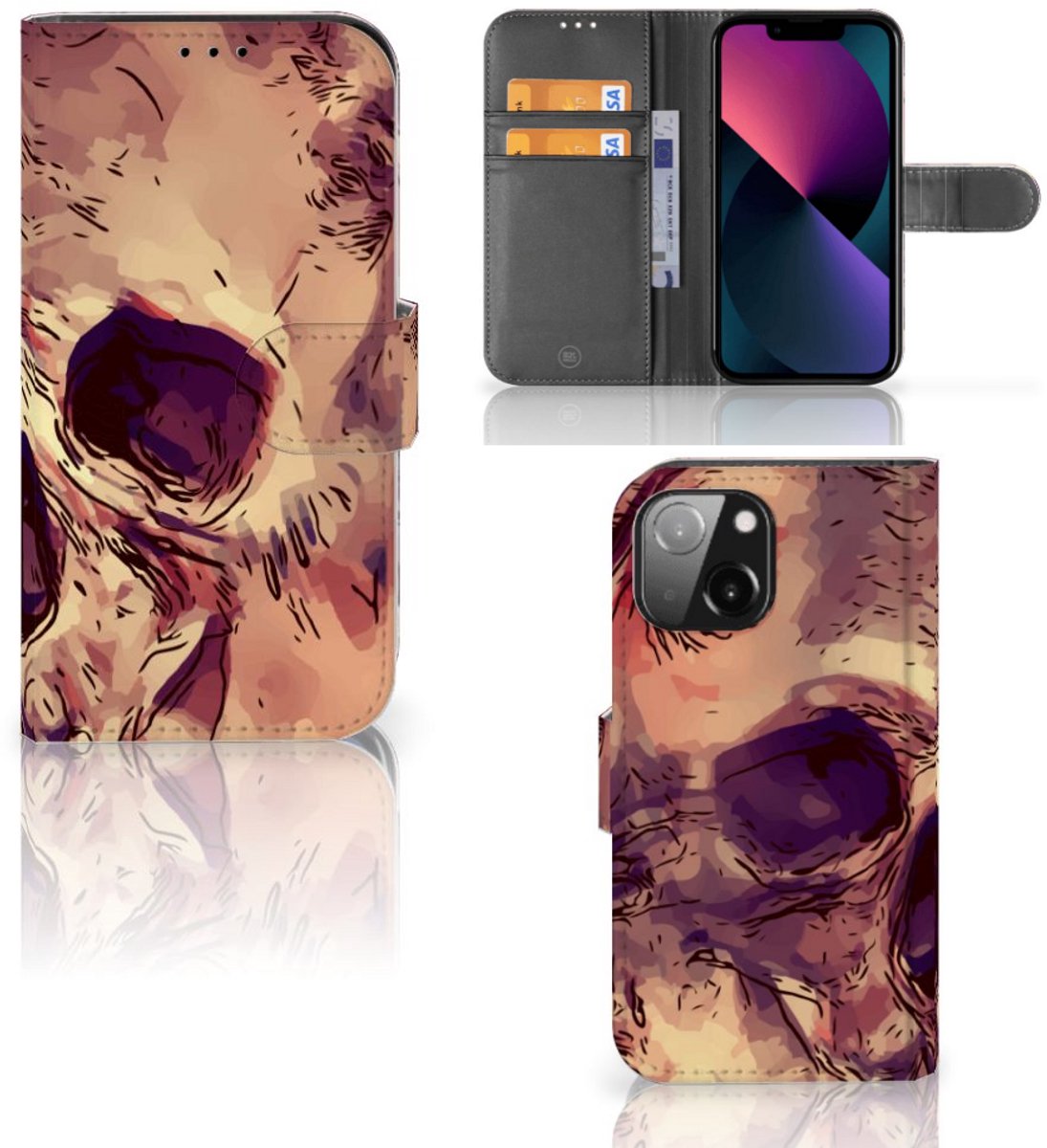 Telefoonhoesje met Naam iPhone 13 Mini Skullhead
