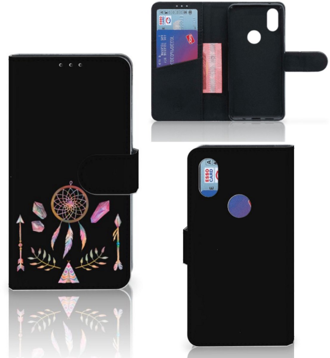 Book Case voor Xiaomi Mi Mix 2s Leuk Hoesje Boho Dreamcatcher