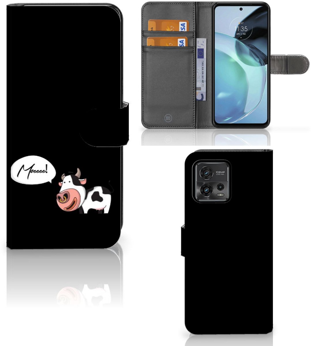 Motorola Moto G72 Leuk Hoesje Cow