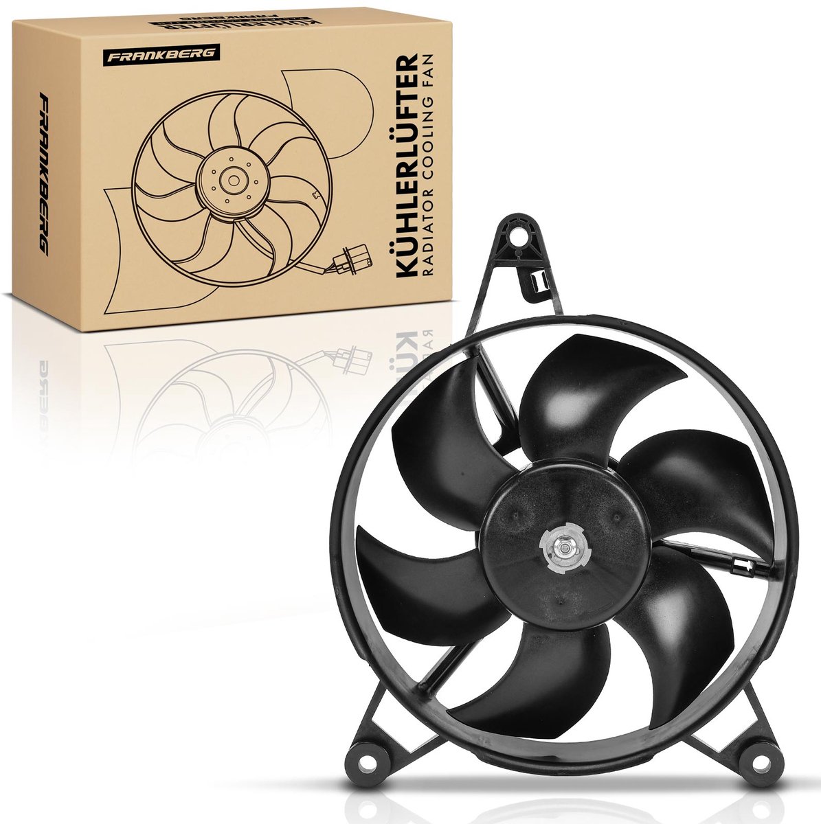 Frankberg 1x Motorradiateur Enkele ventilator