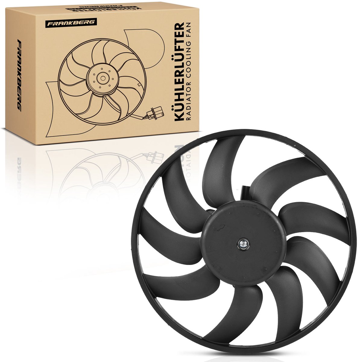 Frankberg 1x Motorradiator enkele ventilator