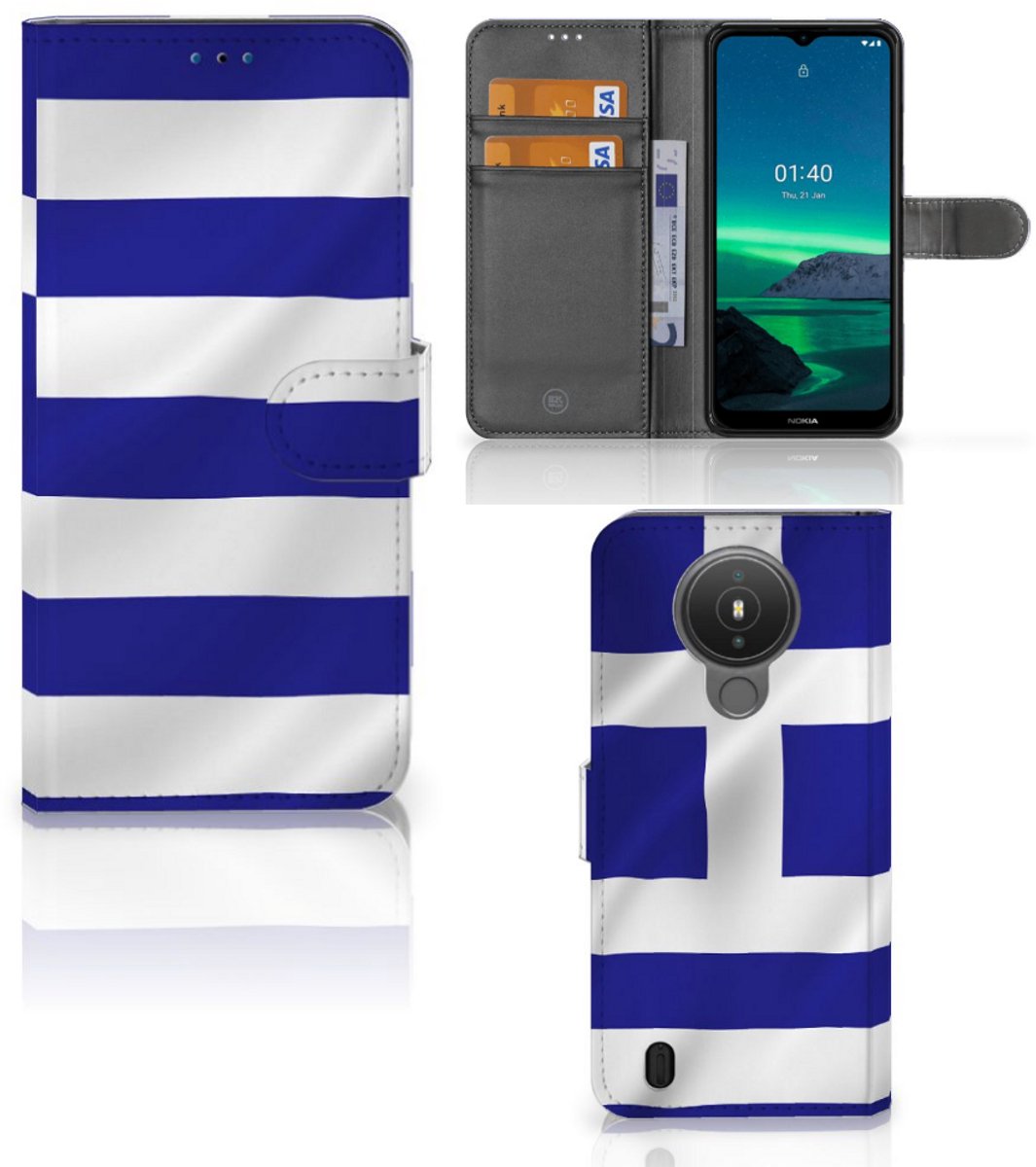 Nokia 1.4 Bookstyle Case Griekenland