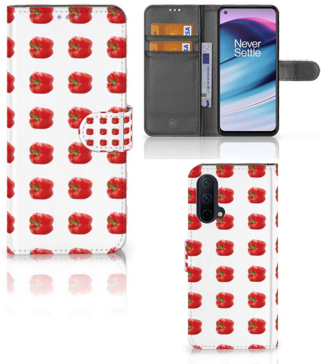 OnePlus Nord CE 5G Book Cover Paprika Red