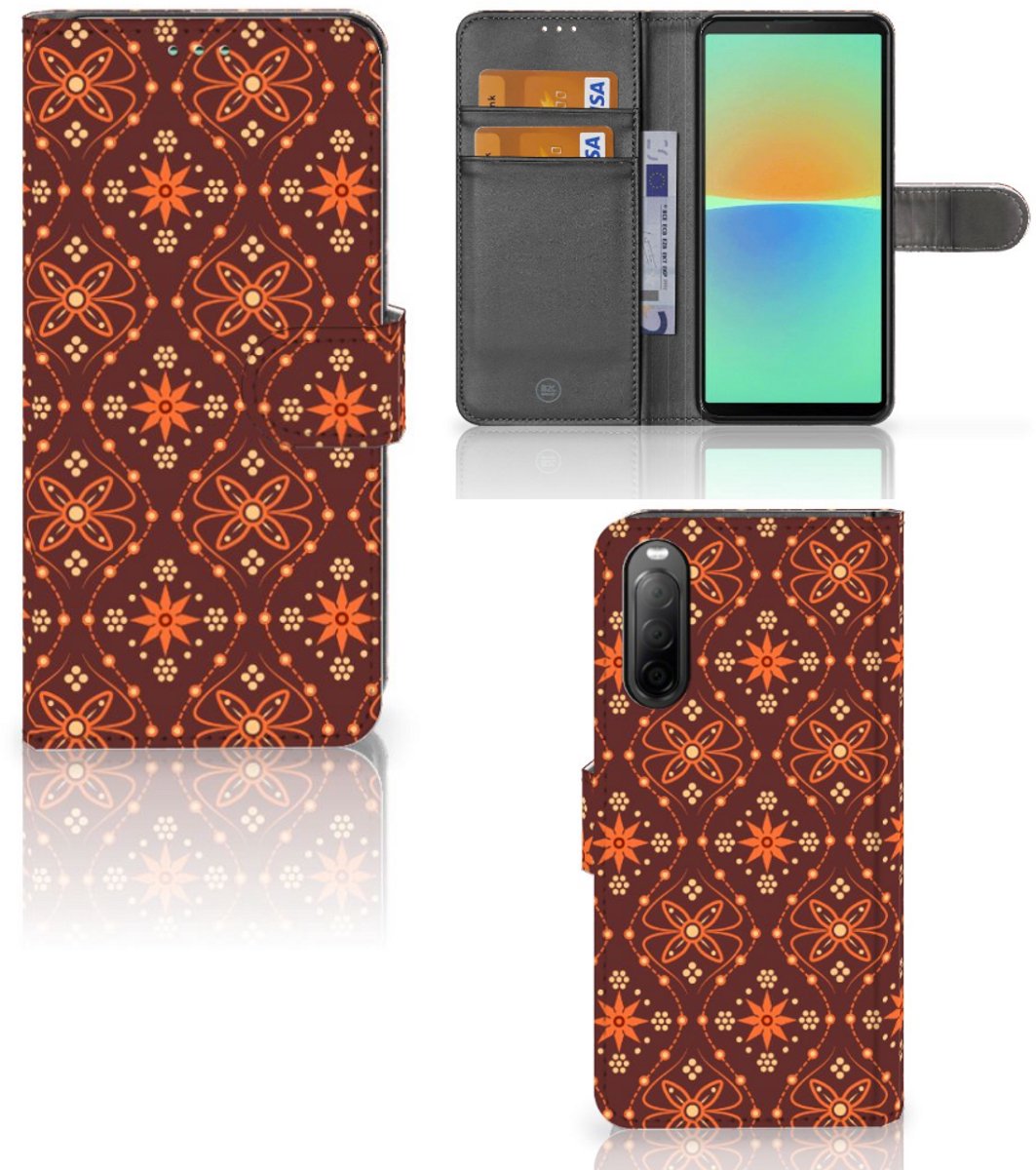 Sony Xperia 10 IV Telefoon Hoesje Batik Brown