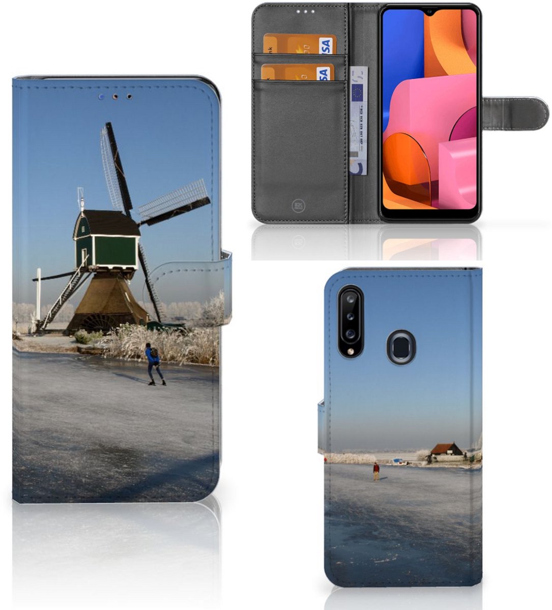 Samsung Galaxy A20s Flip Cover Schaatsers