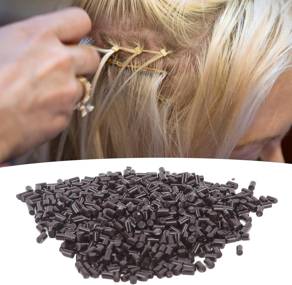 Granulaire Haarverlenging - Hot Fusion Extension Lijmballen, Rebonding Granules voor Transparante Haarverlengingen, Kwaliteitsaccessoires voor Haarstyling