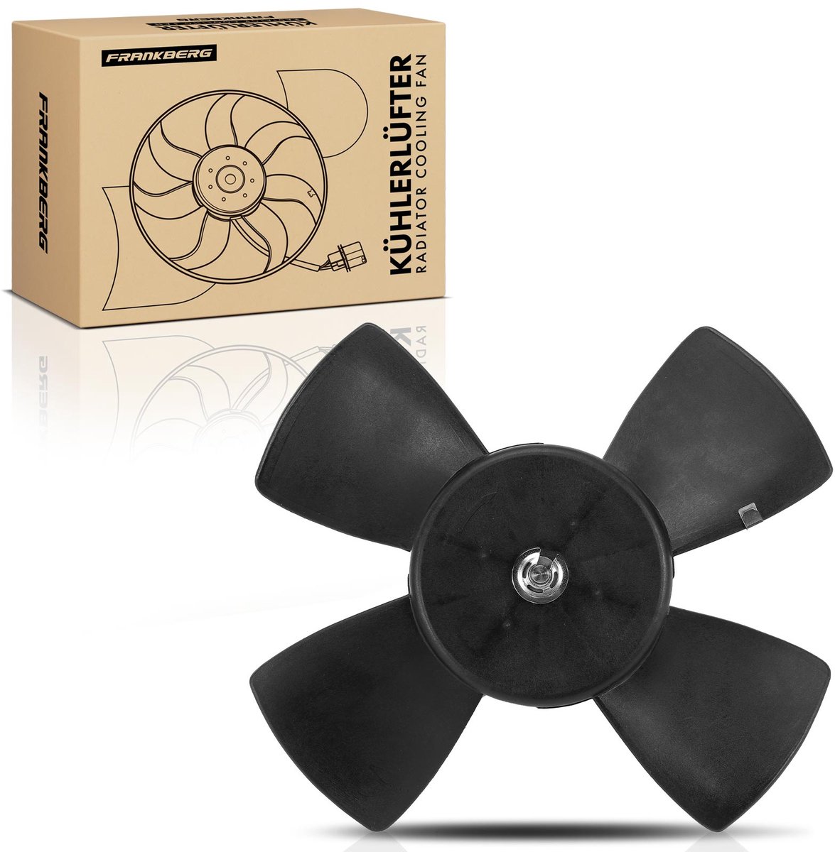 Frankberg 1x Motorradiator enkele ventilator