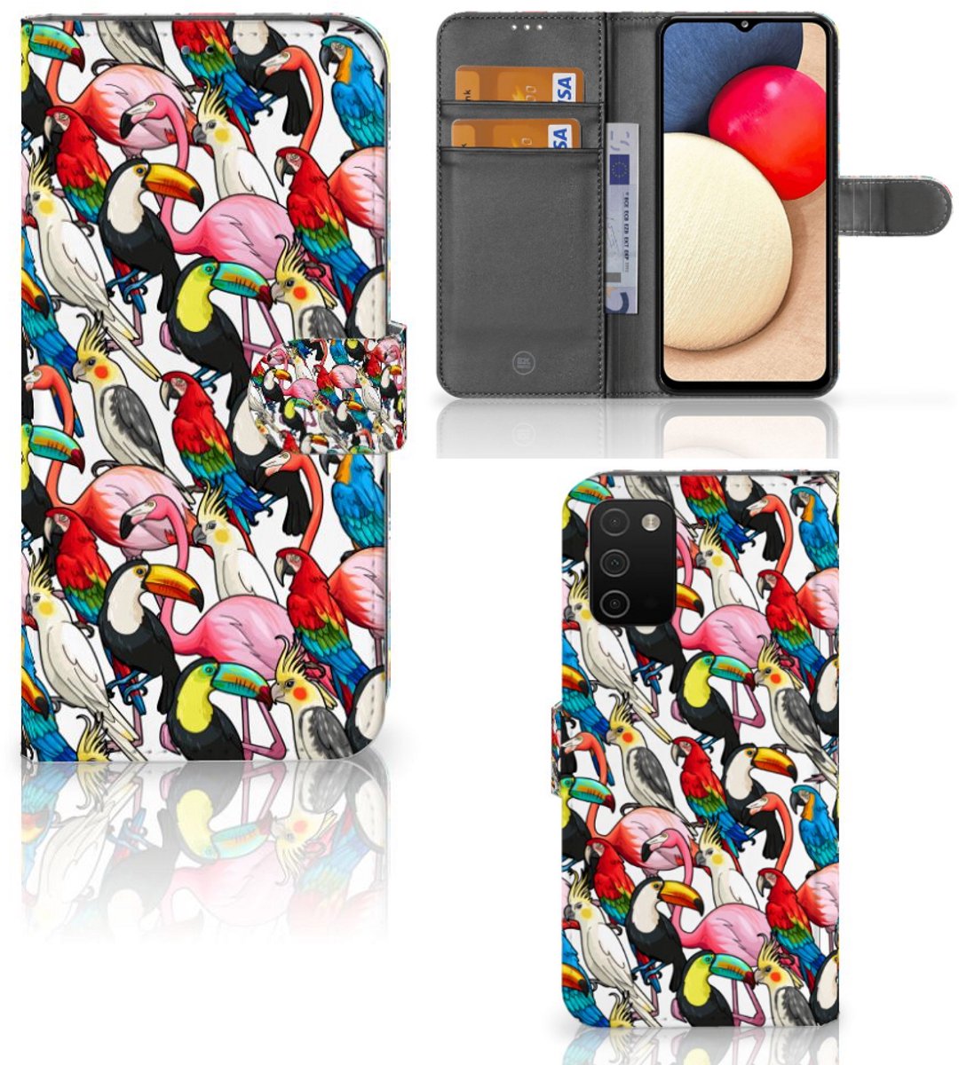 Samsung Galaxy A03s Telefoonhoesje met Pasjes Birds