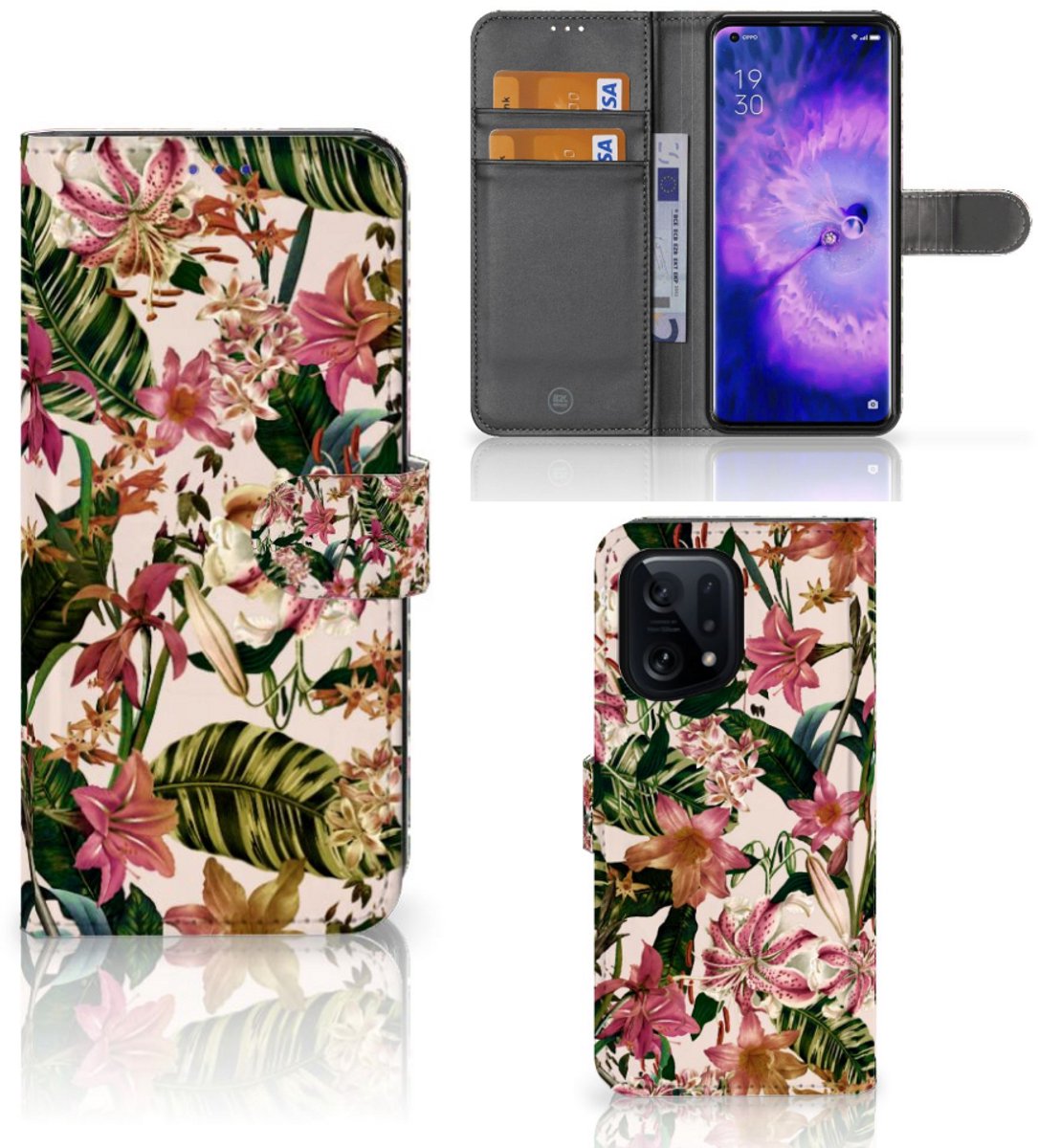OPPO Find X5 Hoesje Flowers