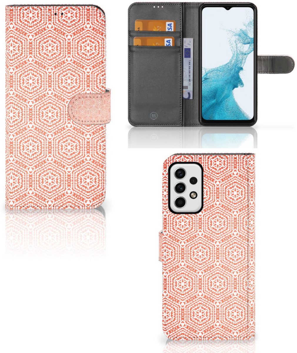 Samsung Galaxy A23 Telefoon Hoesje Pattern Orange
