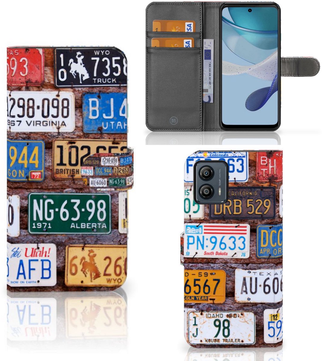 Motorola Moto G53 Telefoonhoesje met foto Kentekenplaten