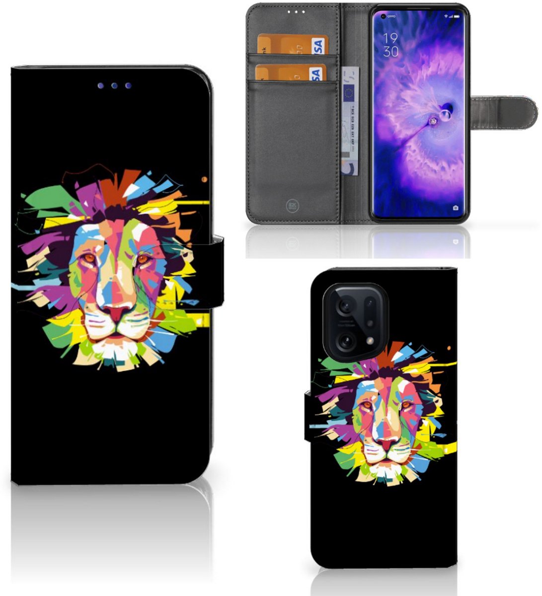 OPPO Find X5 Leuk Hoesje Lion Color