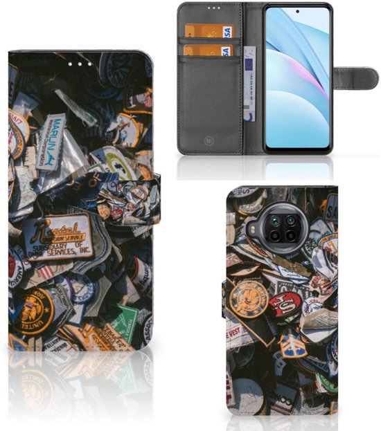 Étui de Bumper Folio pour Xiaomi Mi 10T Lite Coque Badges