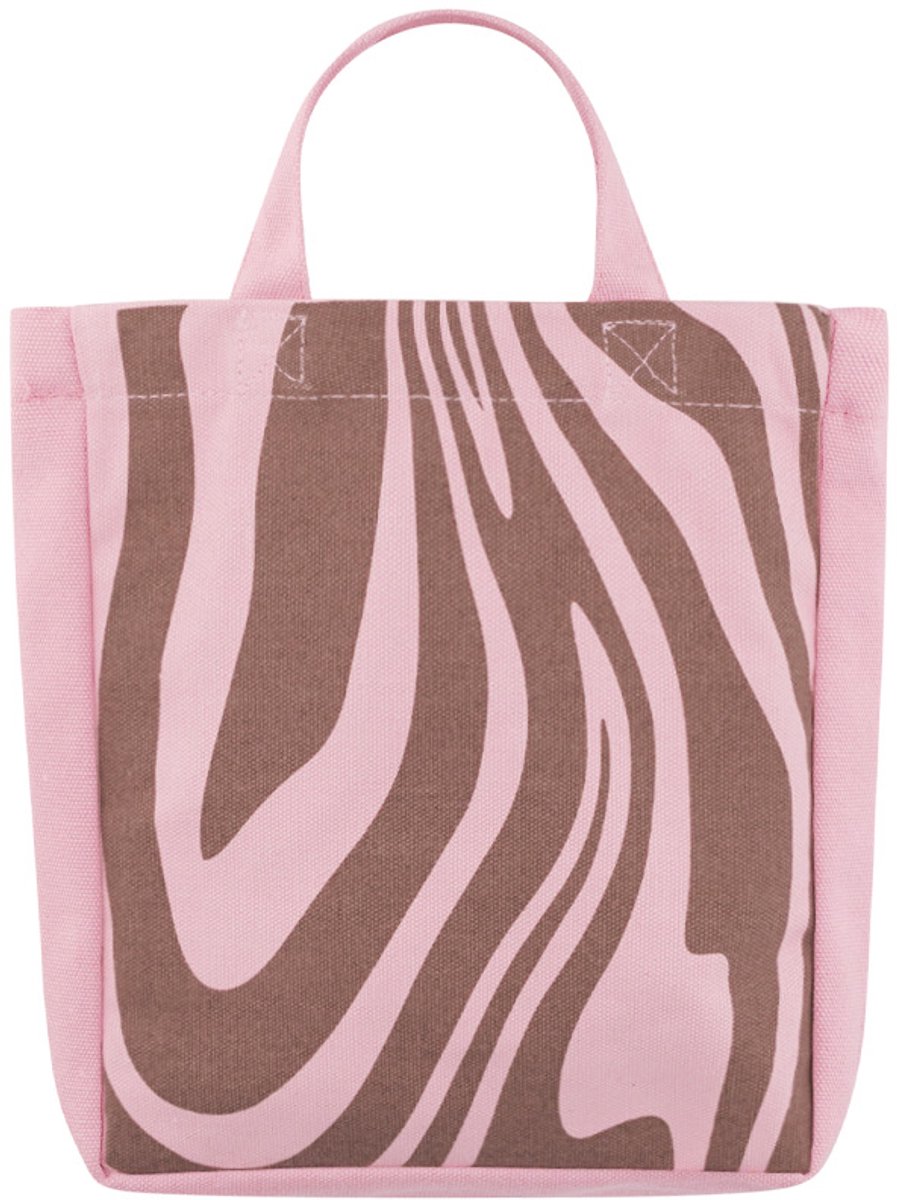 YWG - Kleine canvas tas zebra - roze bruin