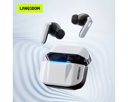 Langsdom Draadloze Oordopjes met ANC - Bluetooth Oortjes - Touchbediening - Oplaadcase - Incl App - Voor Bellen, Muziek en Sport