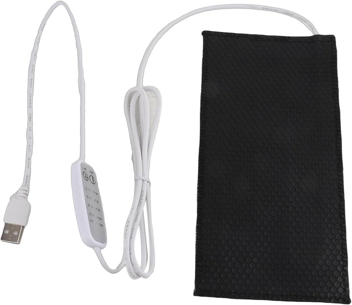 DC5V Heating Pad Heat Mat, 4 Gear USB Power Temperature Regulating Heating Pad Waterproof Electric Cloth Heater(25x30cm)