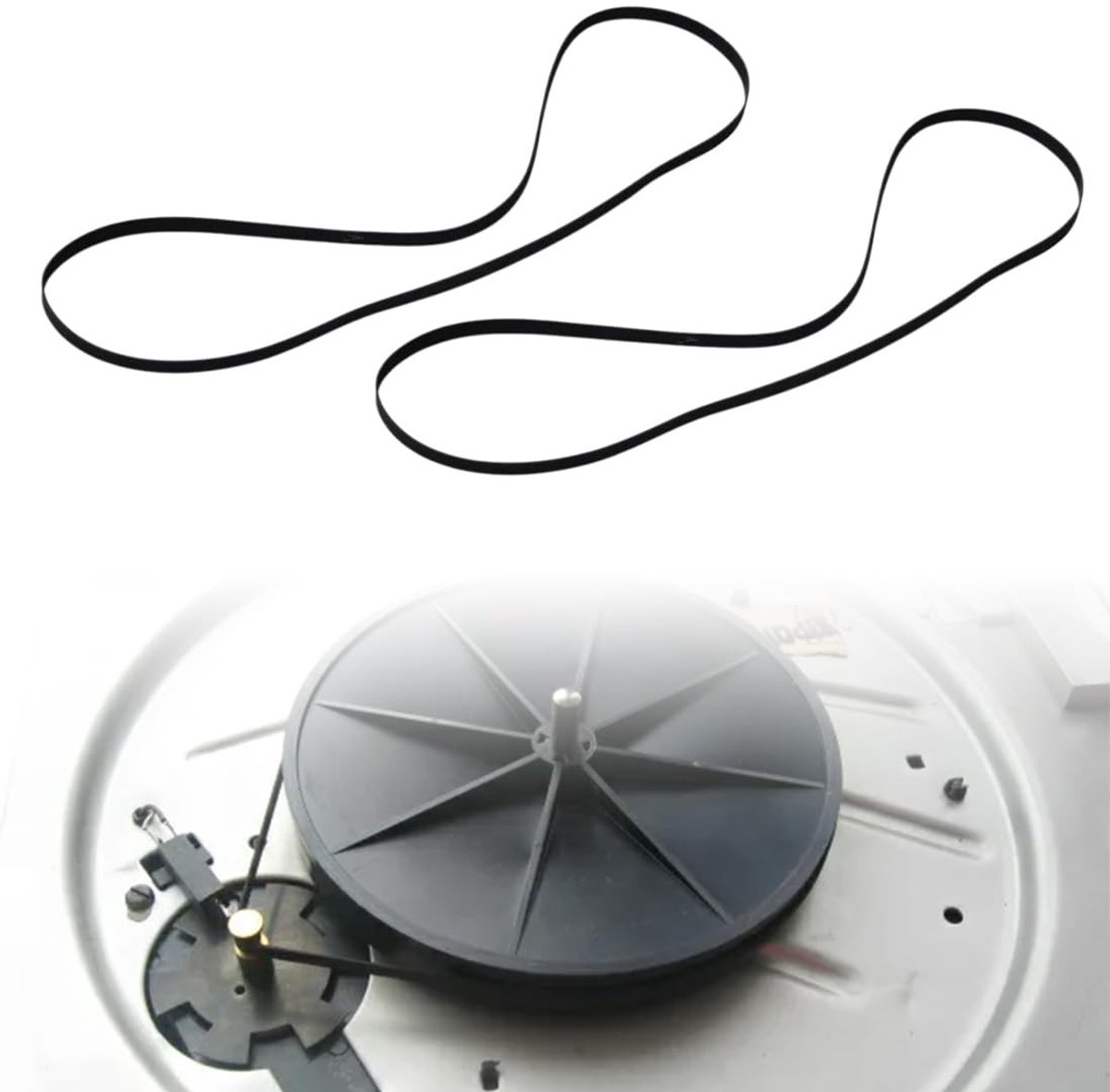 Cosensi - Record Player Rubber Bands - Vervangingsbanden - Hoogwaardige kwaliteit - 5 mm breed - Elastisch en duurzaam - Verbeterde geluidskwalitei...