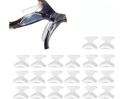OPUGIT 10 paar bril neuspads siliconen, vlindervorm, zachte bril voor brillen zonnebrillen, 1,8 mm (transparant)