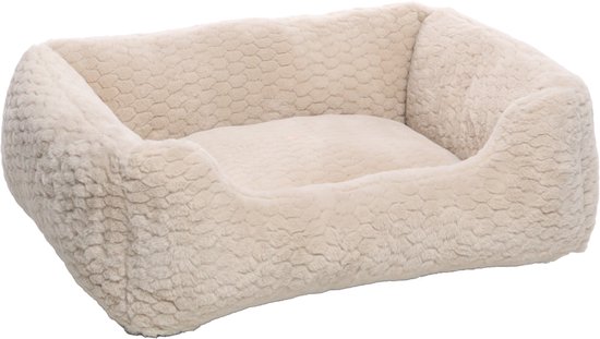 Hondenkussen – Hondenmand – Naya Rechthoekig Beige Mand 65x50x20cm – stevig – comfortabel – luxe afwerking