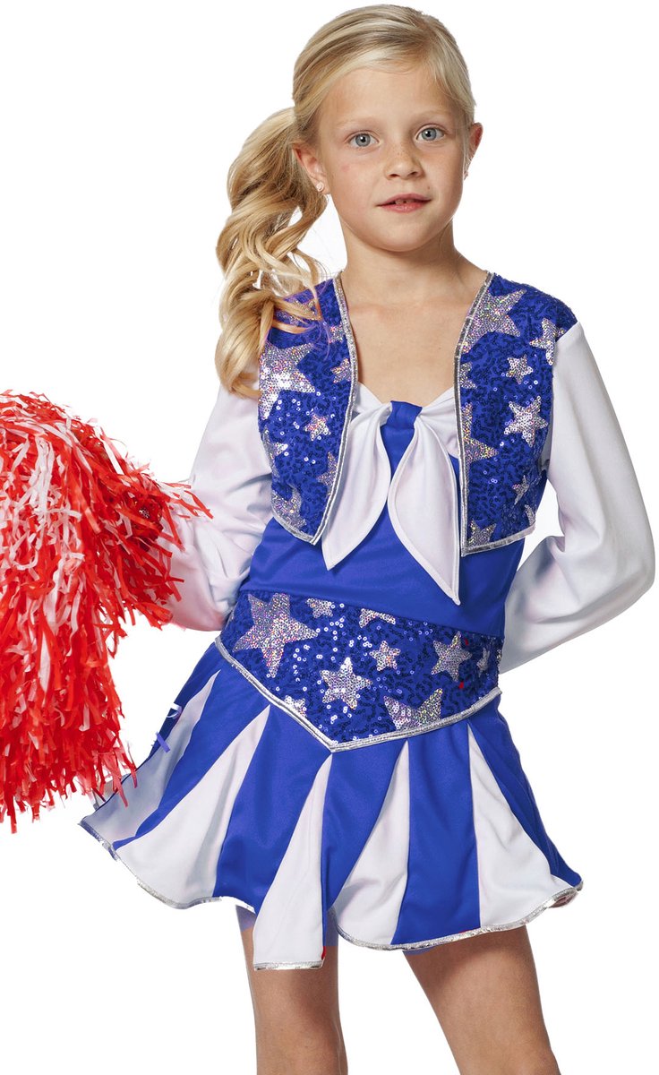 Dansende Cheerleader Luxe Blauw - Meisje