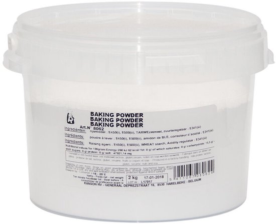 Ranson - Bakpoeder 2 KG - bakken - bakingsoda - cake- koeken - taartbodem emmer 2 KG