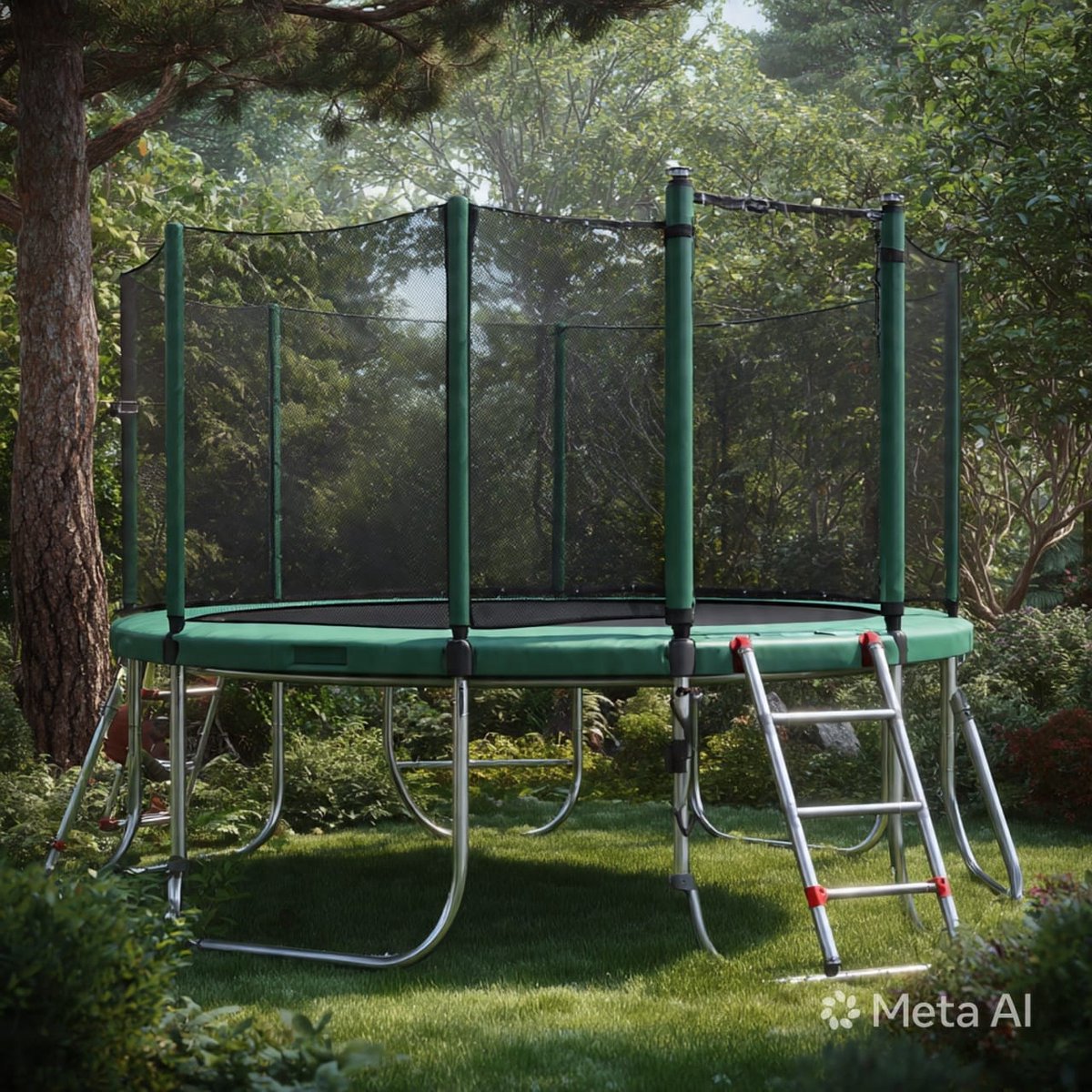 Trampoline voor Buiten 244 cm met Veiligheidsnet en Ladder – Recreatie Tuintrampoline met Verzinkt Metalen Frame, Antislip Ladder, Gebogen Poten en Hoog Elastisch Springdoek – voor Kinderen & Volwassenen – Urbanhome