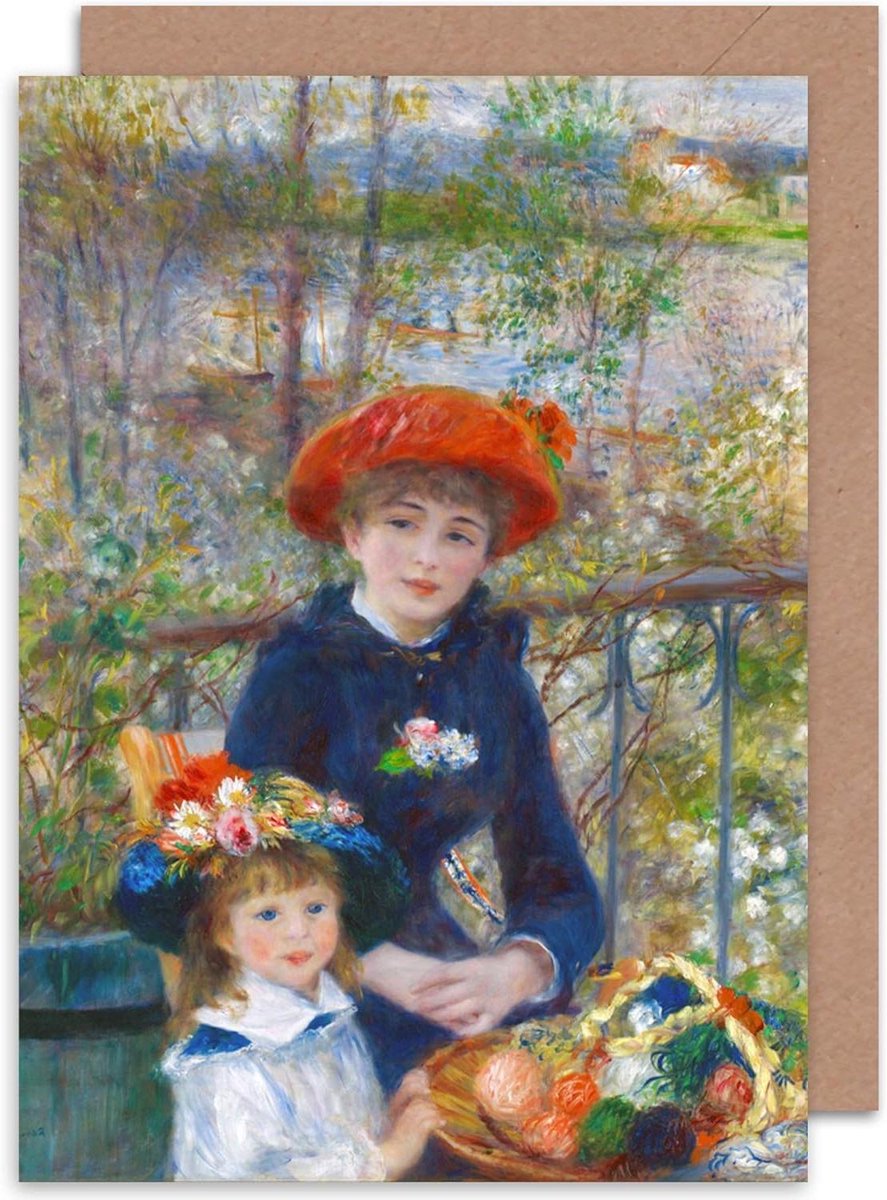 Wenskaart - Kaart met envelop - Persoonlijke boodschap - Gedrukt op duurzaam karton - 17.5 x 12.5 cm - Two Sisters