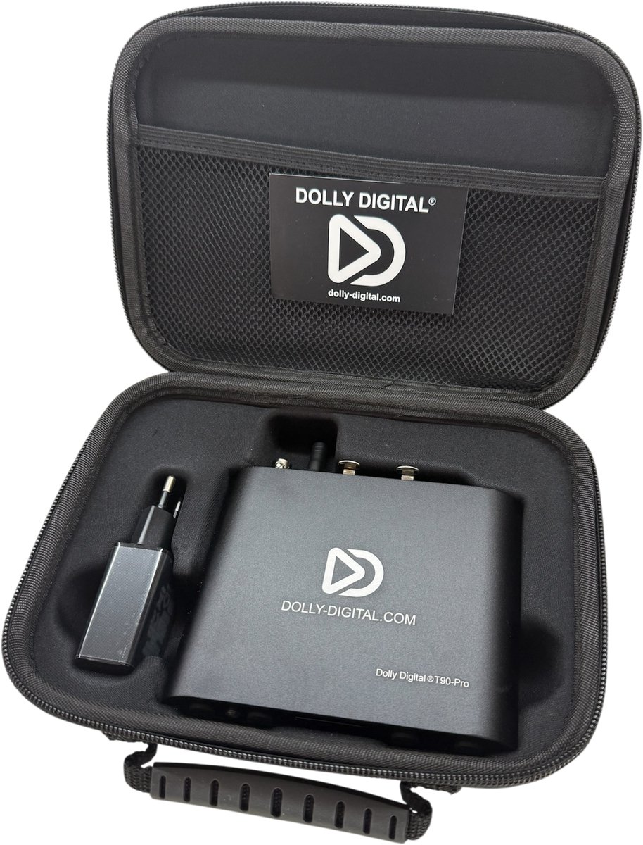 Dolly Digital® T90Pro-Bluetooth-XLR zender met ingebouwde accu en microfoon ingang. 5 Kanaals. XLR TRS