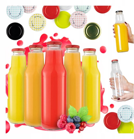 Kubuś - Glazen Flessen - 750ml - Met Deksel — afbeelding 2