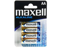 4x alkaline batterij Maxell Alkaline LR6/AA BL020