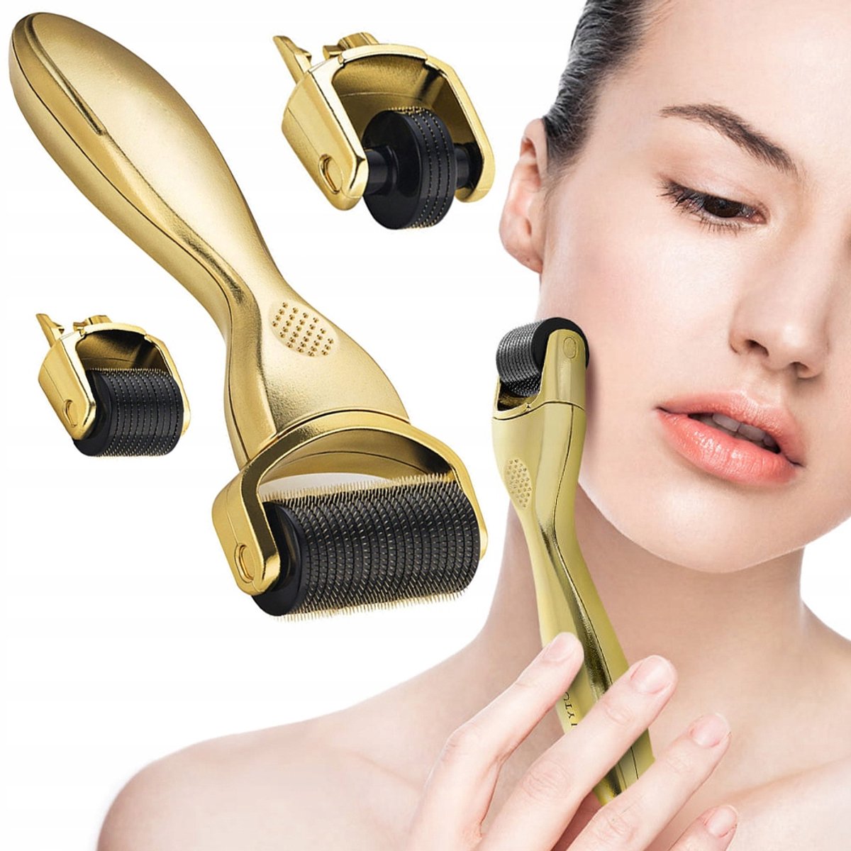 Hangzhou A Link Star Technology 3 W 1 - Derma Roller - Voor Gezicht - Rvs Naalden