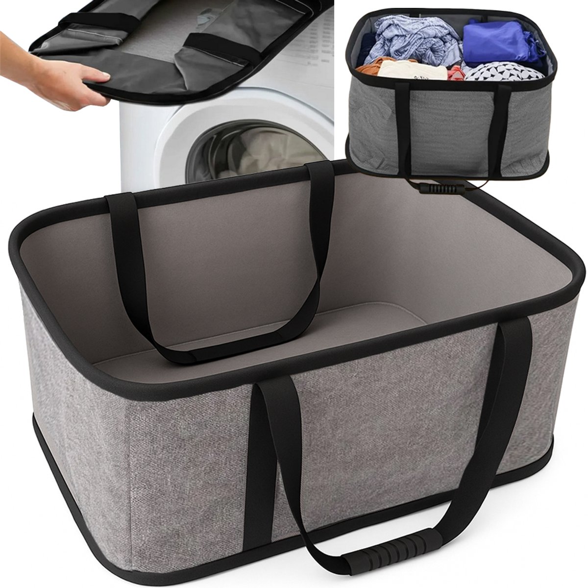 Pingyang Rongrong - Opvouwbare Wasmand - 35L - Grijs - Voor Kleine Ruimtes