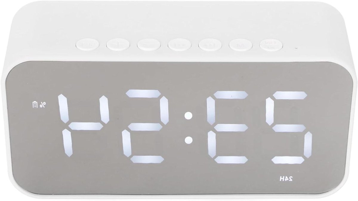 Wekkerradio - Stereo speaker - Wakker worden - Temperatuurweergave - 252 Gram - Wit