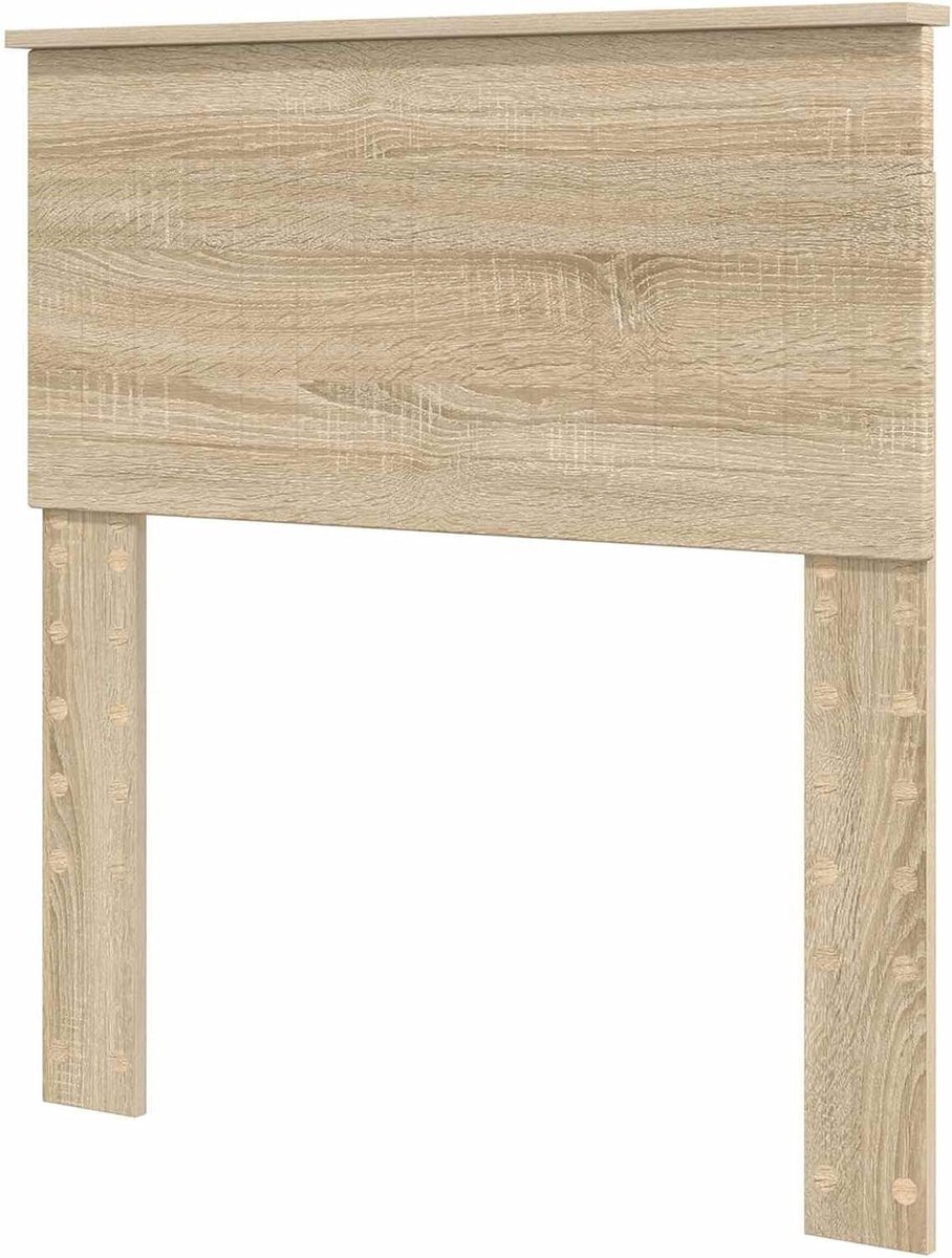 Hoofdbord Bewerkt Hout - Bedkopstuk Modern - Slaapkamer Verfraaien - Rechthoekig Design - 80 cm - Sonoma Eiken