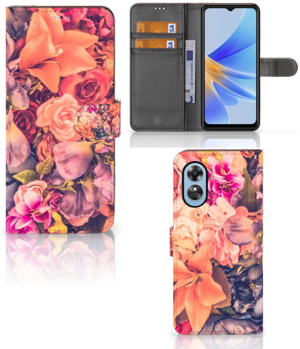 OPPO A17 Hoesje Bosje Bloemen